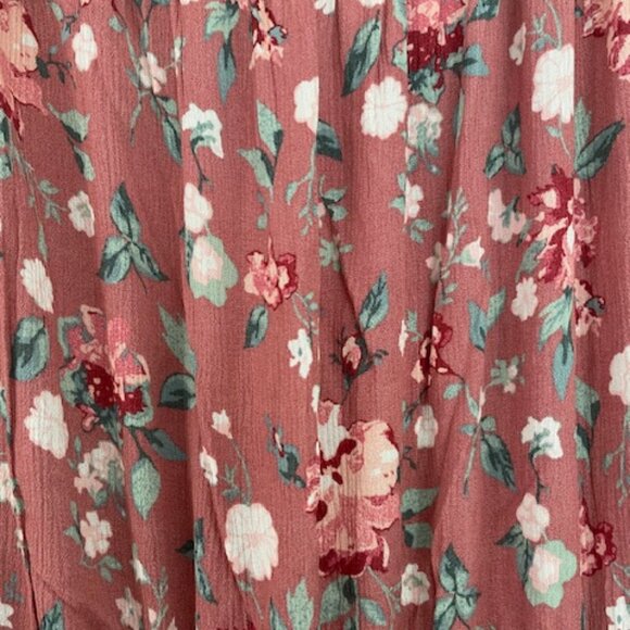 Xhilaration NWT Rose Pink Floral Off The Shoulder Romper - Size L - Picture 2 of 2
